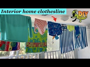 Install dual retractable clothesline with stainless steel line - DIY