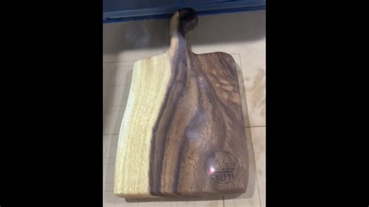 Live Edge Walnut Cutting Board: Square Serving Board With Juice Groove - Etsy