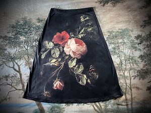 Antique Rose Floral Dutch Masters Midi Skirt - Etsy