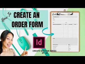 How to CREATE AN ORDER FORM in Adobe Indesign