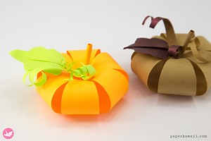 Easy Paper Pumpkin Tutorial & Free Template - Paper Kawaii