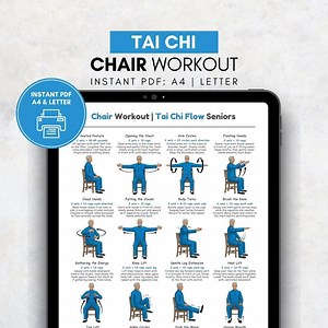 Printable Tai Chi Chair Workouts, Senior Chair Exercises PDF, Tai Chi Chair Exercise Chart, Senior Chair Yoga Workout Plan, Digital Download - Etsy