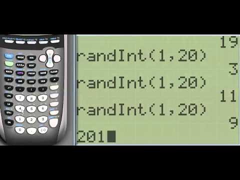 Using the TI-83/84 to generate random numbers﻿