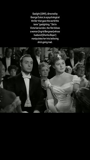 Gaslight (1944), directed by George Cukor, is a psychological thriller that gave the world the term “gaslighting.” Set in Victorian London, the film follows a woman (Ingrid Bergman) whose husband (Charles Boyer) manipulates her into believing she’s going mad. Cukor masterfully crafts an atmosphere of paranoia through shadowy interiors and dimming gaslights. Bergman won an Oscar for her performance. The film is a remake of a 1940 British version and was based on Patrick Hamilton’s 1938 play Gas L