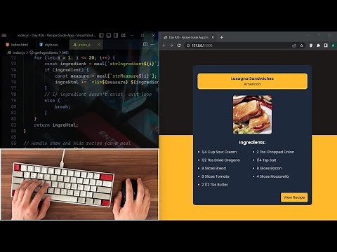 ASMR Programming - Recipe App With Javascript - No Talking