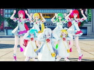 【MMD】 Caramelldansen 「Cover dance By Haku, Miku, Rin, Luka, Neru, Gumi, Teto 」 Remake, Ray Cast