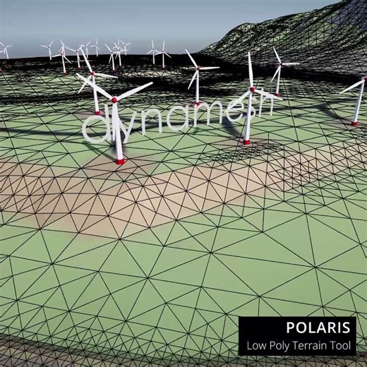 Unity Low Poly Terrain with Dynamic Mesh Density - Polaris 3