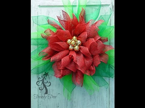 Poinsettia Wreath Tutorial by Trendy Tree