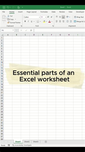 Excel Basics: Understanding Parts of a Worksheet