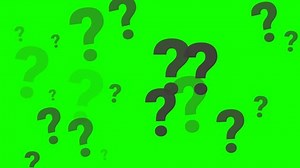 animated question mark symbols with green screen
