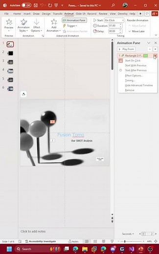 How to add a sound effect to an animation in Microsoft PowerPoint