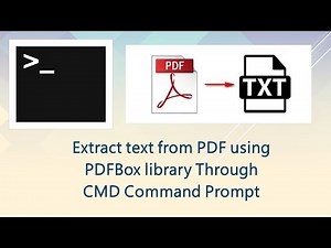 Extract Text from PDF using Command Prompt CMD