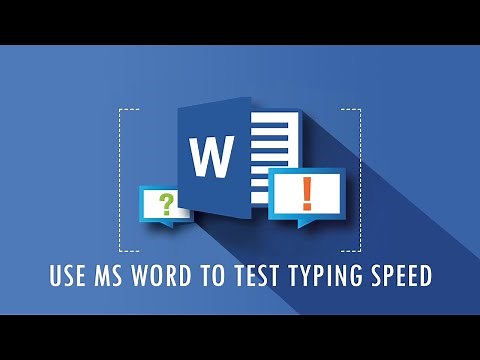 How to use ms word to test typing speed?