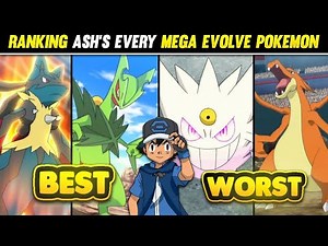 Top 11 Strongest Mega Evolve Pokemon Of Ash | Ranking Ash's Every Mega Evolve Pokemon | Hindi |