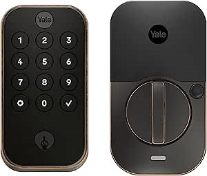Yale Assure Lock 2 Deadbolt, Oil Rubbed Bronze Keypad Code Door Lock with Z-Wave and Back-Up Key for Front or Back Entry Door, YRD410-ZW2-0BP