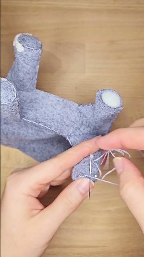 How to make a felt elephant stuffie | Easy felt projects for beginners