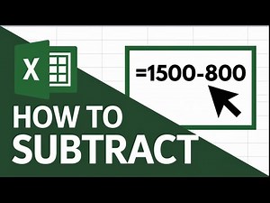 How to Subtract in Excel (Excel Minus Formula) [Beginners Tutorial 2026]