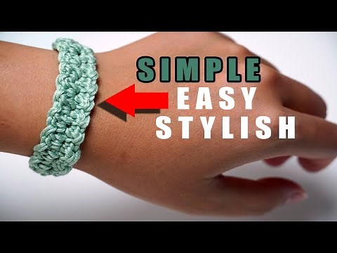 Crochet Bracelet (Easy Tutorial for Beginners)