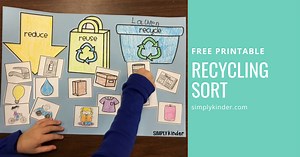 Free Printable Recycling Sort Used 3 Ways