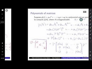 Powers and Polynomials of Matrices