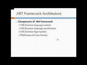 NET Framework Architecture