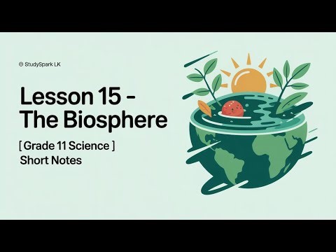 Lesson 15 – The Biosphere 🌍 | Grade 11 Science Short Notes