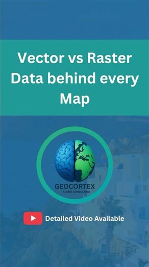 Difference between vector data and raster data #gis #google #topography #geospatialdata