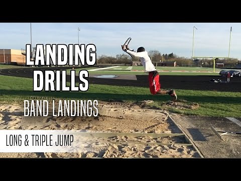 Landing Drill for Long and Triple Jump // Band Landings // How to Land Correctly and Jump Far
