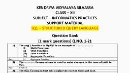 sql material ip.Pdf - Informatics Practices - Notes - Teachmint