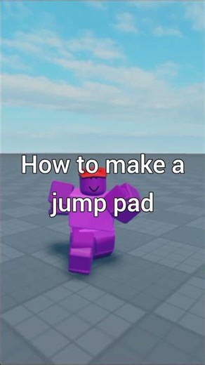 How to make a jump pad in roblox studio