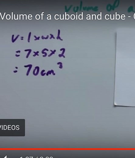 Volume of Cuboids and Cubes Video – Corbettmaths