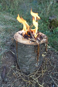 Swedish Log Self-Feeding Fire (Lasting Up to 5 Hours)