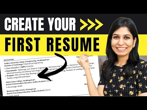 CREATE YOUR FIRST RESUME - Step by step approach with TEMPLATE! 🔥