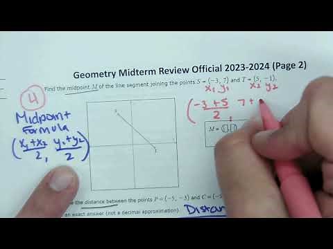 Geometry Midterm Exam Review Bootcamp Day 1| Lines, Segments, Angles, Midpoint, and Distance