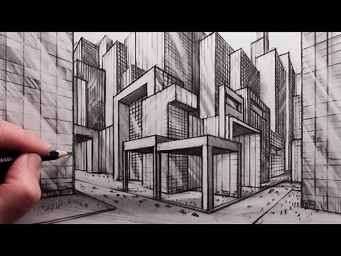 How to Draw a City in Two-Point Perspective Fast