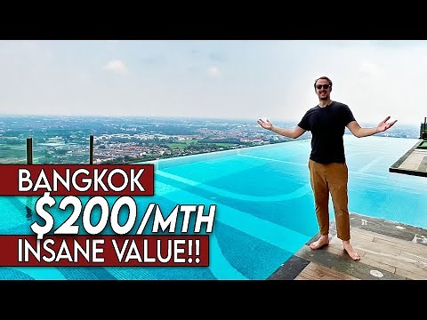 $200 Bangkok Condo Tour, CHEAP Condo Rental, Thailand 🇹🇭