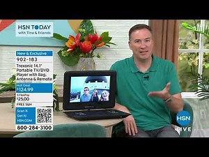 Trexonic 14.1" Portable TV/DVD Player with Bag, Antenna ...