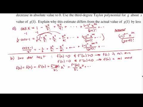 AP Calculus BC Practice Test 9.5: FRQ 2010 BC 6