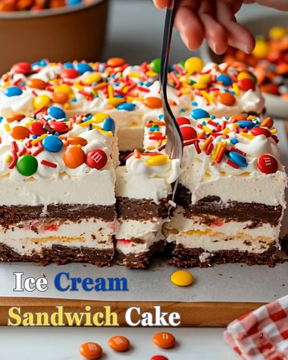 2K views · 33 reactions | ✨ This no-bake Ice Cream Sandwich Cake is...