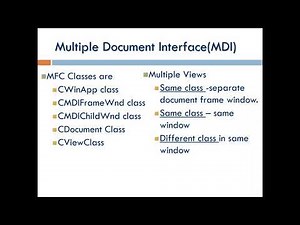 Multiple Document Interface in VC++