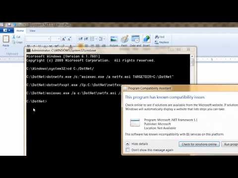 How to install .NET Framework 1.1 on Windows 7 64-bit