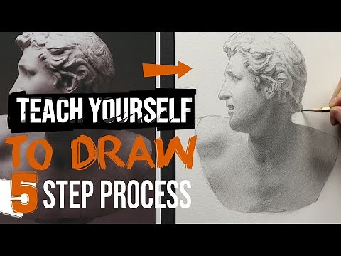The 5 MOST IMPORTANT STEPS for REALISTIC DRAWING - Cast DRAWING Laocoon's First Son