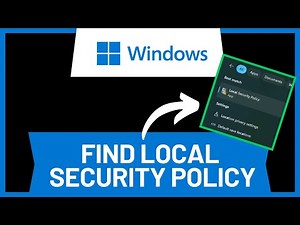 How to Find Local Security Policy in Windows 11 • Tutorial