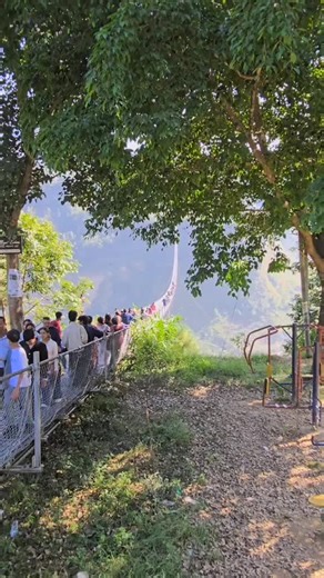 Balancing Act on a Suspension Bridge