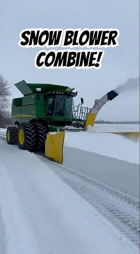 Snow blower on a combine harvester. #farming #agriculture #farmequipment