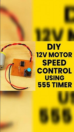 DIY Motor Speed Controller with 555 Timer | Simple Dimmer for 12V DC Motor #motordriver