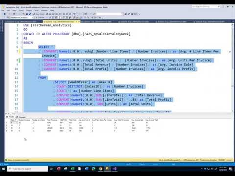 8. SQL Refresher - Explaining the GROUP BY SPs - part 3