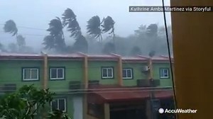 As Typhoon Kammuri, the most powerful typhoon to hit the country this year, moved over the Philippines, its powerful winds and heavy rain blasted Calapan City. https://bit.ly/382VdGr | AccuWeather