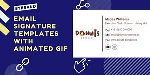 Professional email signature templates with animated GIF