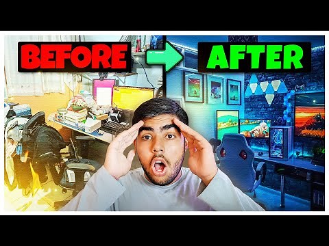 I Turned My Messy Room into an EPIC YouTube/Gaming Setup ! | GAMING ROOM SETUP IN 2024